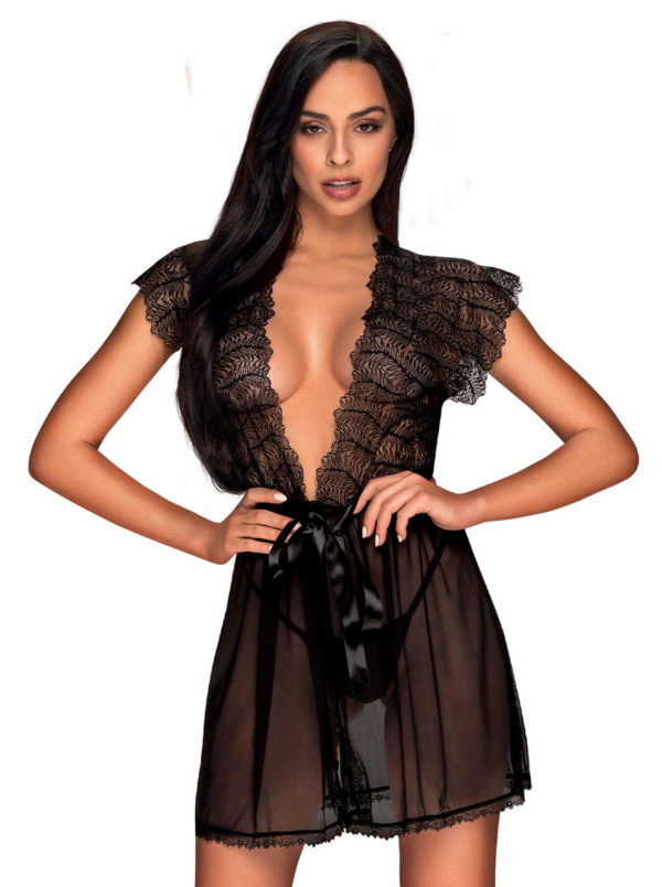 Vestaglia con pizzo Romanesa Obsessive (fronte)