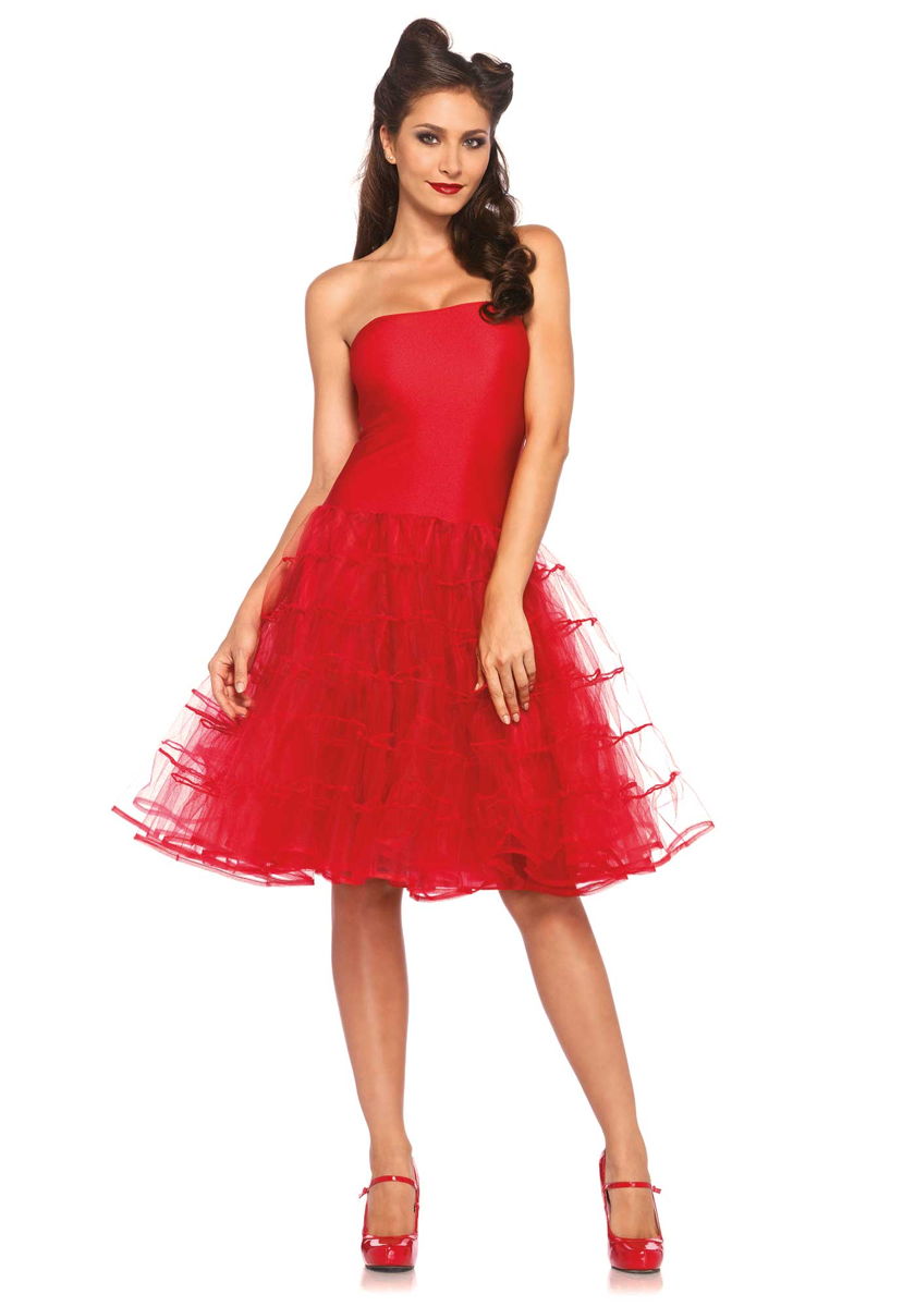 Abito stile anni 50 rosso Rockabilly swing dress Leg Avenue 85481