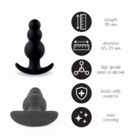 Misure - Anal Plug Beaded in silicone premium 1 Plugz by Feelztoys