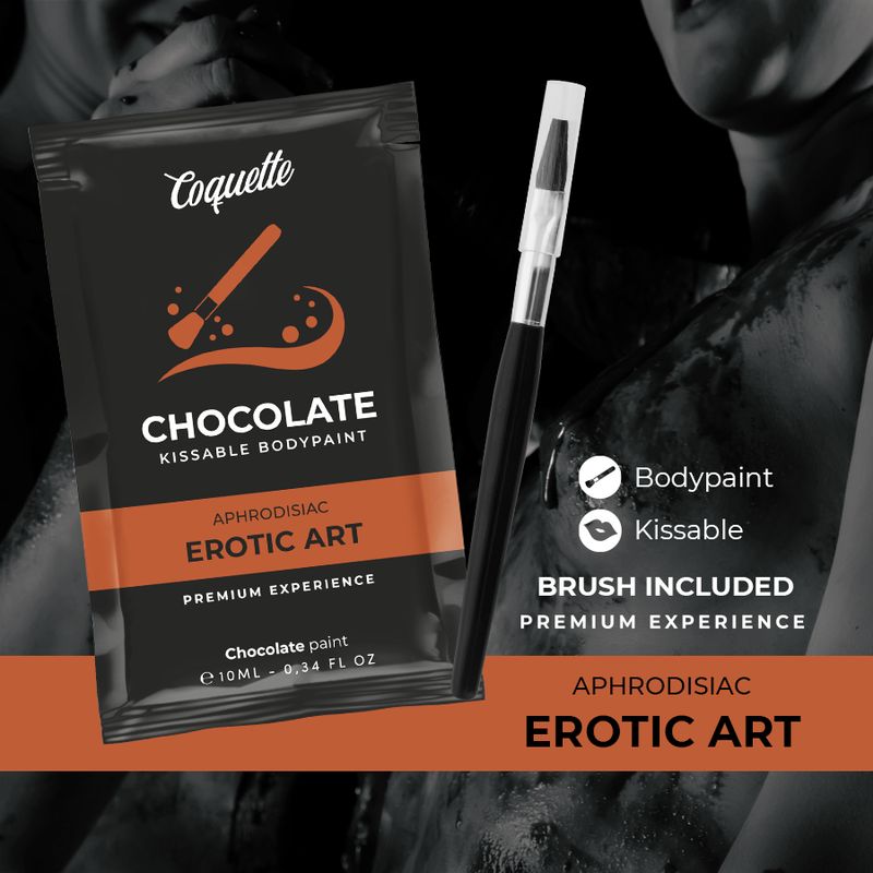 Bodypaint al cioccolato monodose con pennellino Coquette