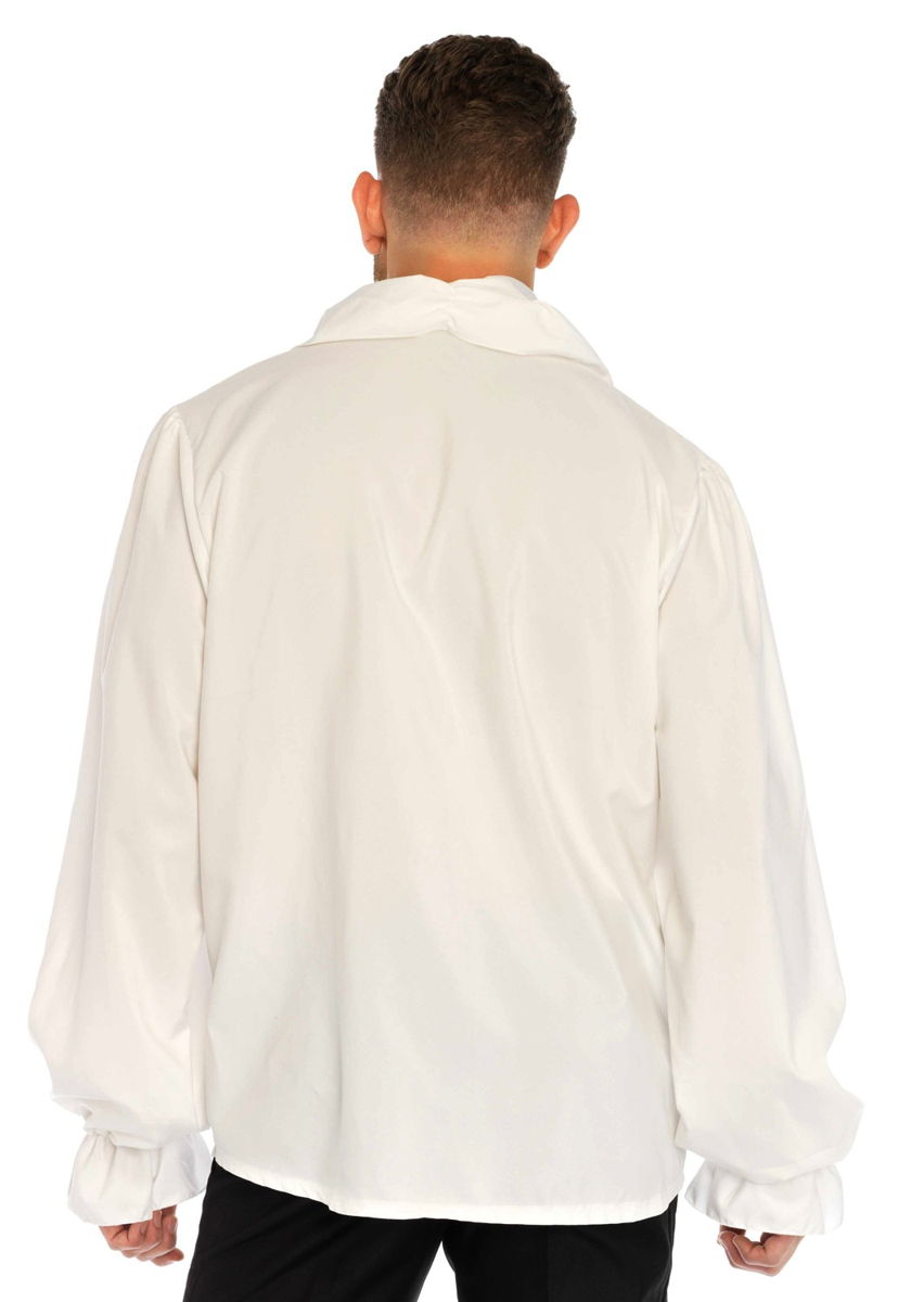 Camicia vittoriana bianca da uomo con rouches - Leg Avenue