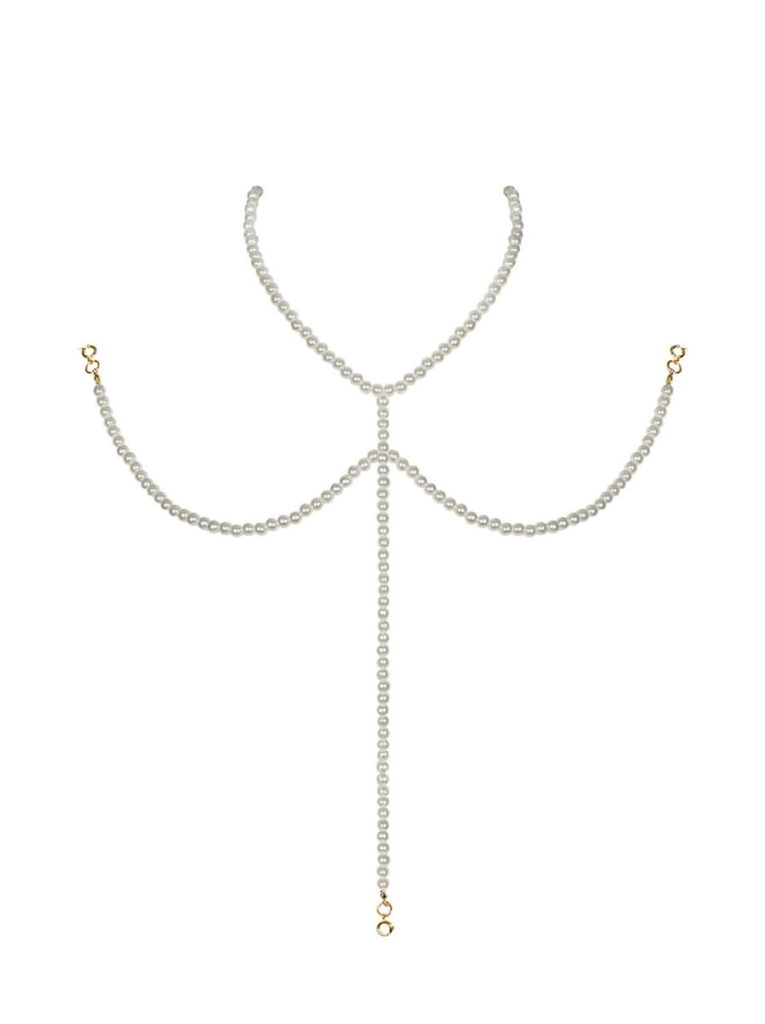 Collana harness in perle da attaccare alla lingerie Obsessive