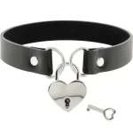 Collarino nero con lucchetto a cuore Coquette