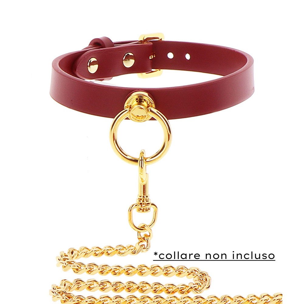 Collarino o-ring bordeaux con guinzaglio (non incluso nella confezione) O-Ring Collar Taboom