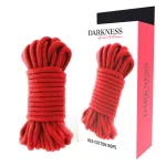 Corda bondage cotone rosso 5 metri Darkness (con scatola)