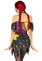 Costume Bambola Sally di Nightmare before Christmas Darling Rag Doll Leg Avenue 87158 (retro)