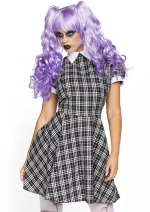 Costume Bambola pezza porcellana Plaid Doll Dress Leg Avenue 86828 (fronte)