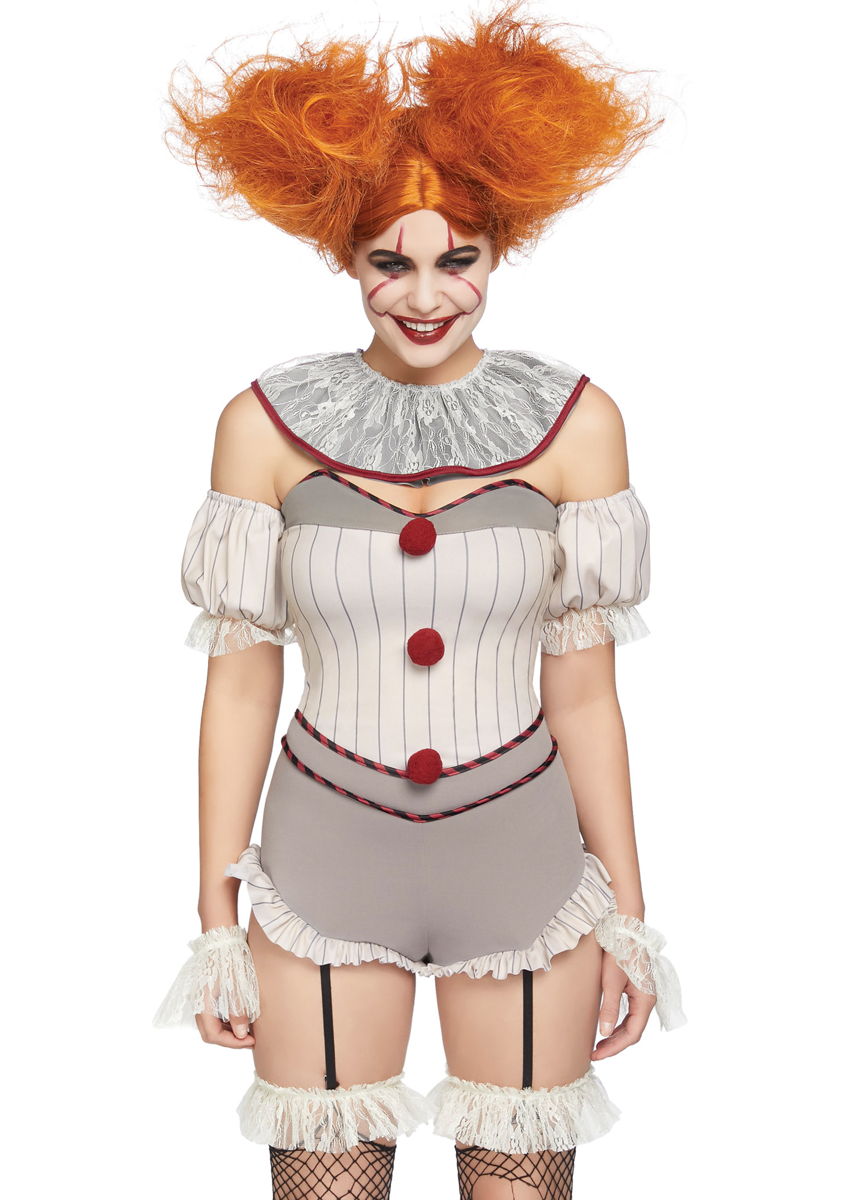 Costume IT pagliaccio assassino donna Creepy Clown Leg Avenue 86830