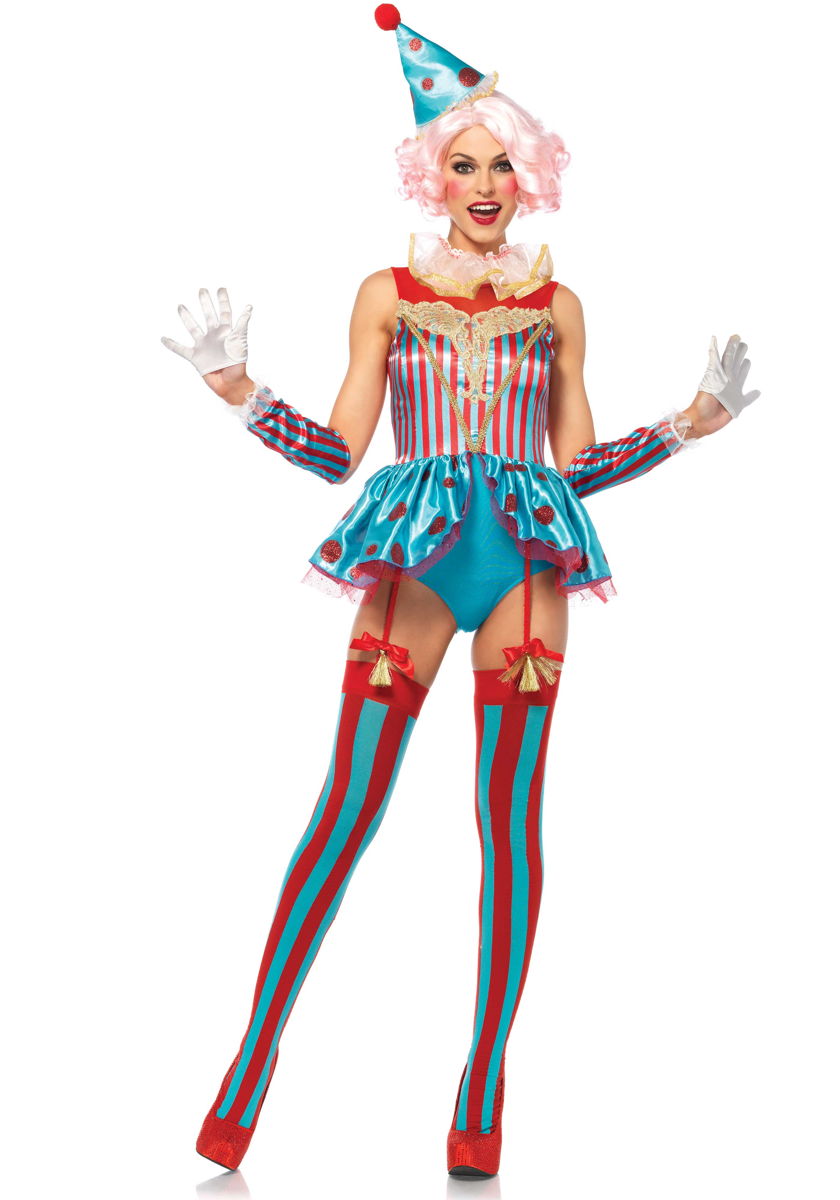 Costume da Clown Delightful Circus Pagliaccio 85620 Leg Avenue