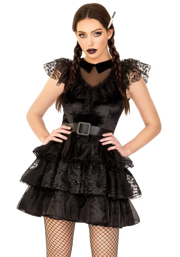 Costume da Mercoledì Addams Raving Rebel Leg Avenue 87198