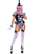 Costume sexy Clown Francese French Clown Bodysuit Leg Avenue 8702 (fronte intero)