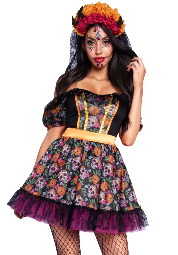 Costume stile messicano Marigold Catrina Leg Avenue 87153