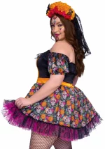 Costume stile messicano Marigold Catrina Leg Avenue 87153X (laterale)