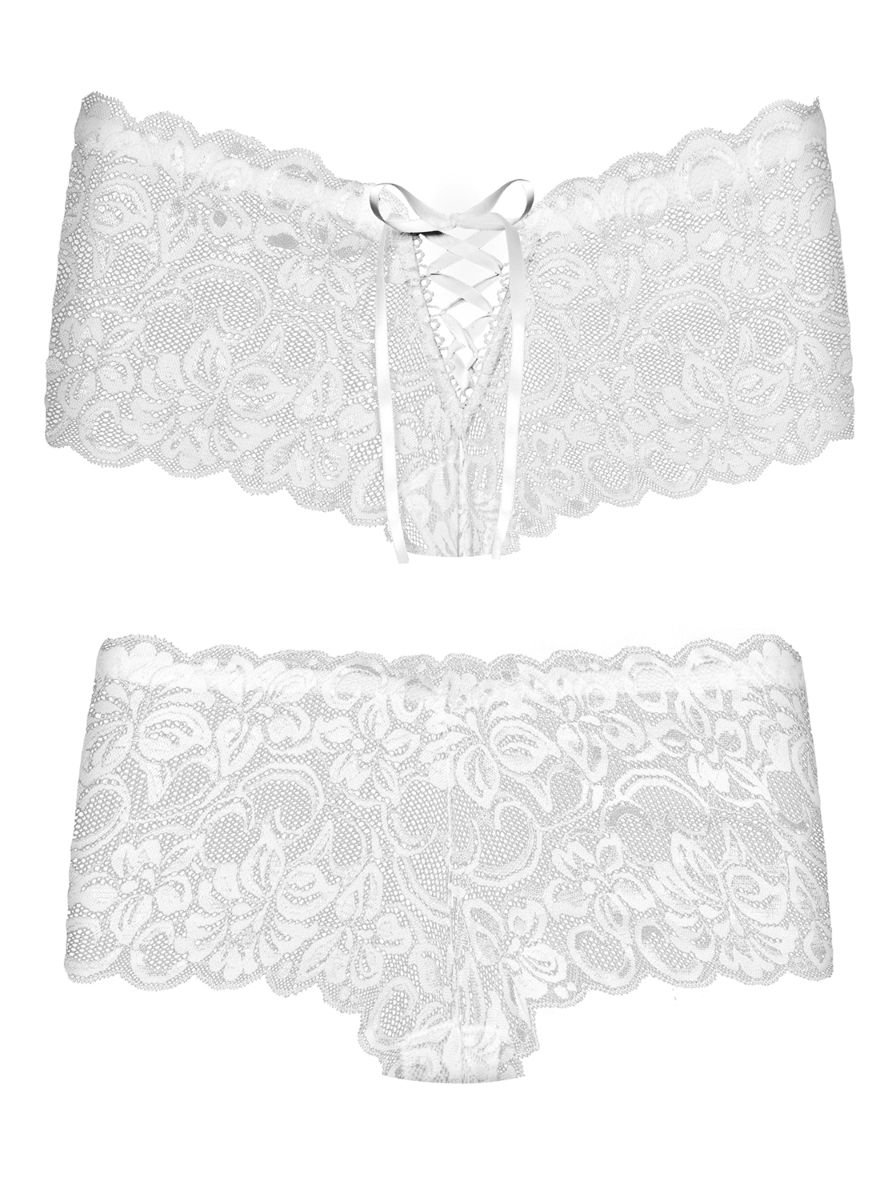 Coulotte in pizzo bianco Bloom White Obsessive
