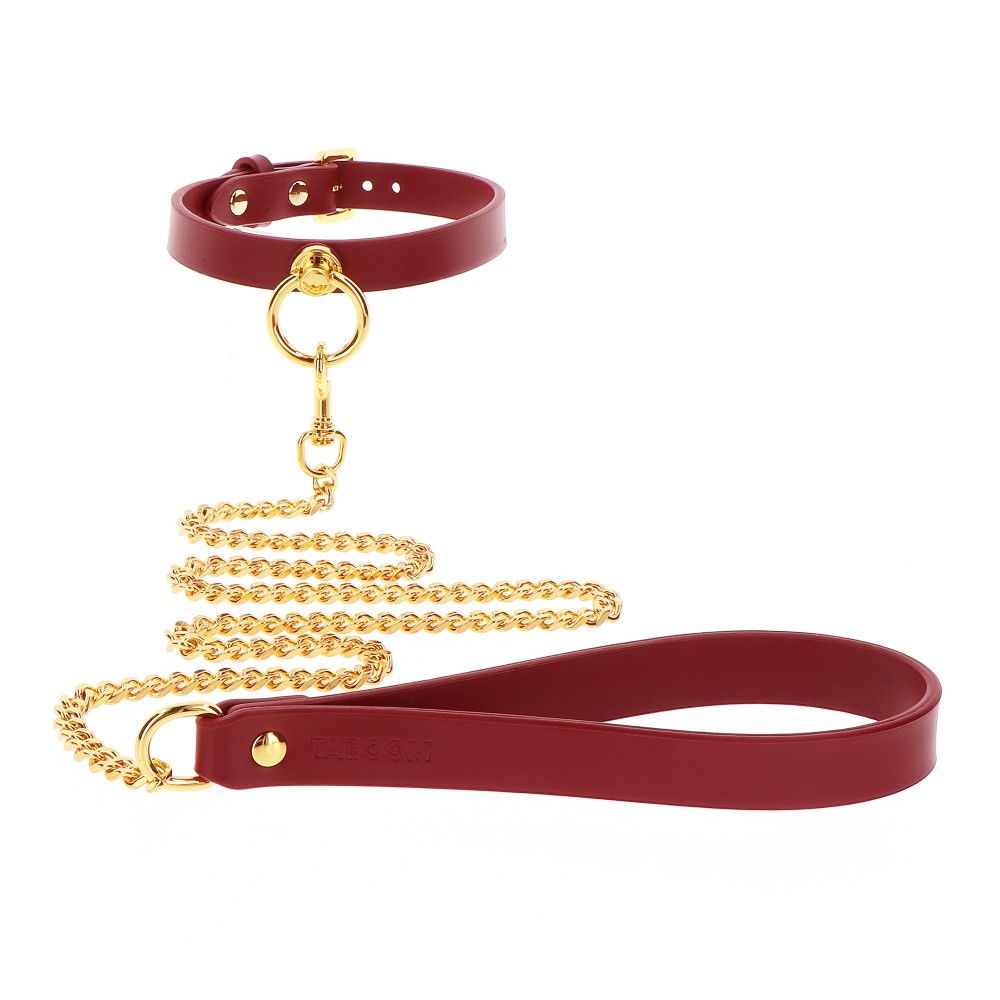 Dettaglio maniglia del Collare BDSM O-ring con guinzaglio Taboom