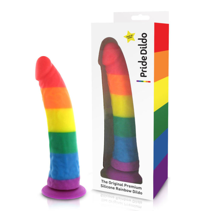 Dildo in silicone arcobaleno 20 cm Pride Dildo LGBT