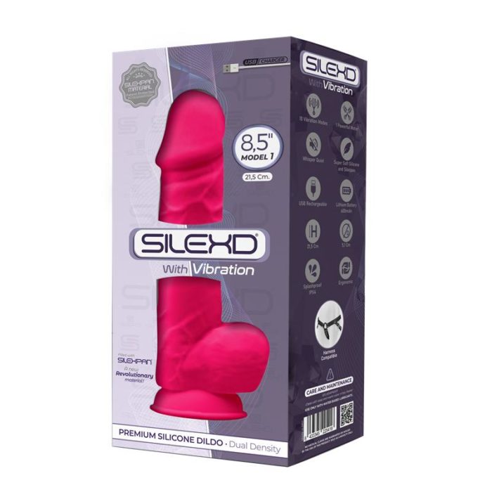 Dildo vibrante con testicoli in silicone Mod. 1 SilexD