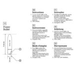 Istruzioni e misure Vibratore Bullet Ricaricabile in Silicone V3 Virgite