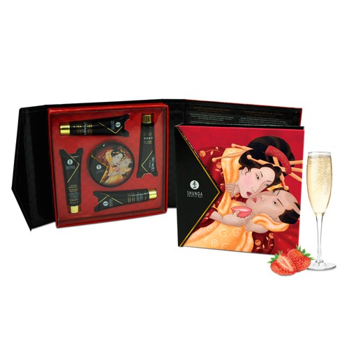 Kit Erotico Cofanetto Geisha Fragola e Champagne by Shunga