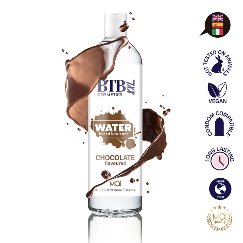 Lubrificante base d'acqua aromatizzato cioccolato 250 ml BTB cosmetics