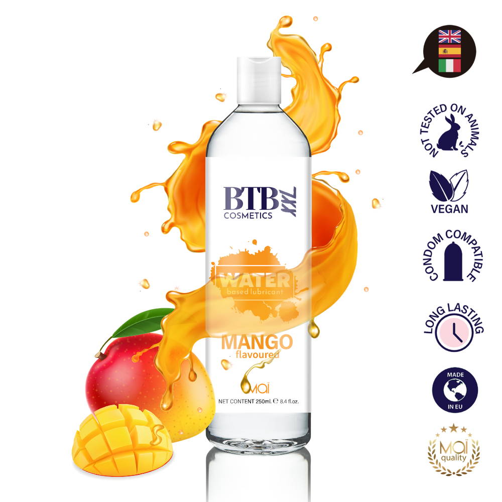 Lubrificante base d'acqua aromatizzato mango 250 ml BTB cosmetics