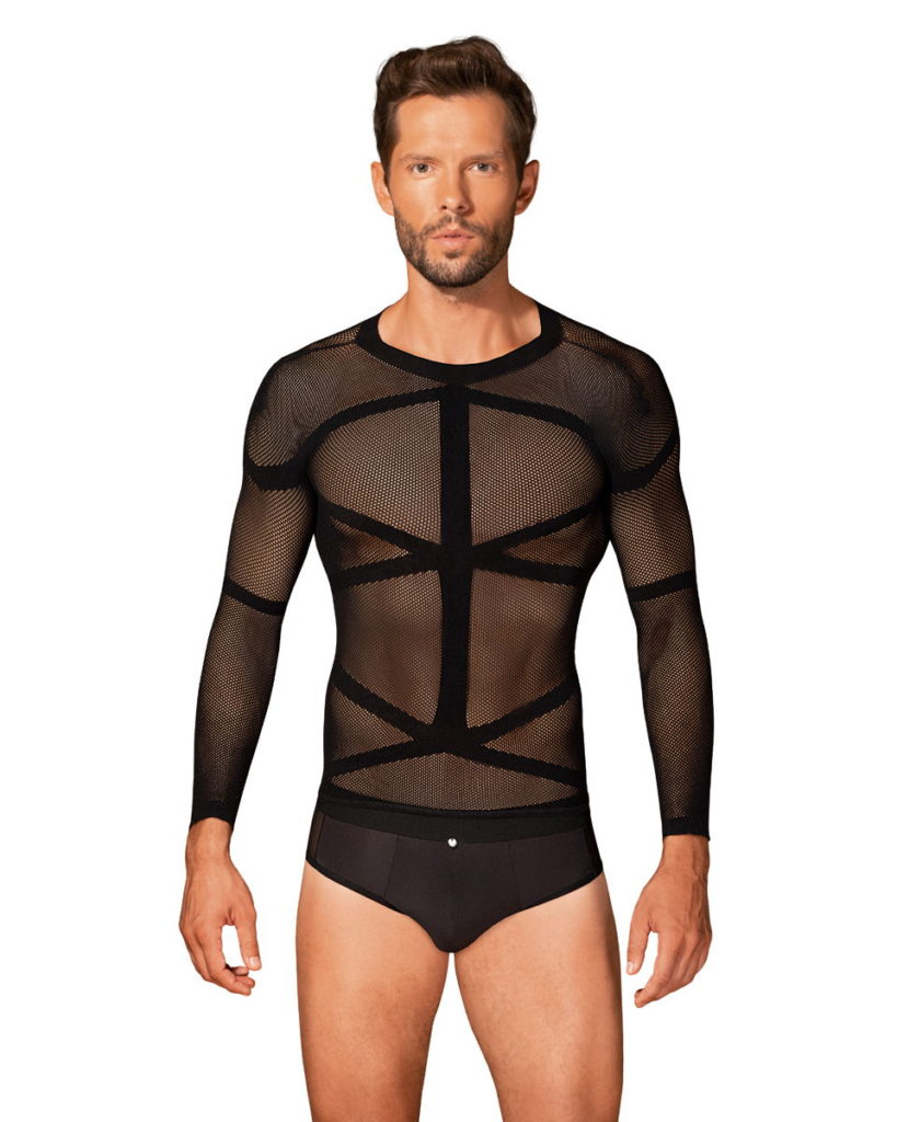 Maglia in rete uomo manica lunga T101 Obsessive fronte