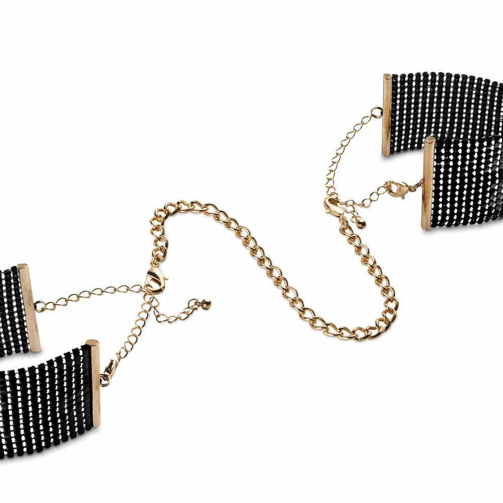 Manette bracciale in maglia metallica nera Désir Métallique Bijoux Indiscrets