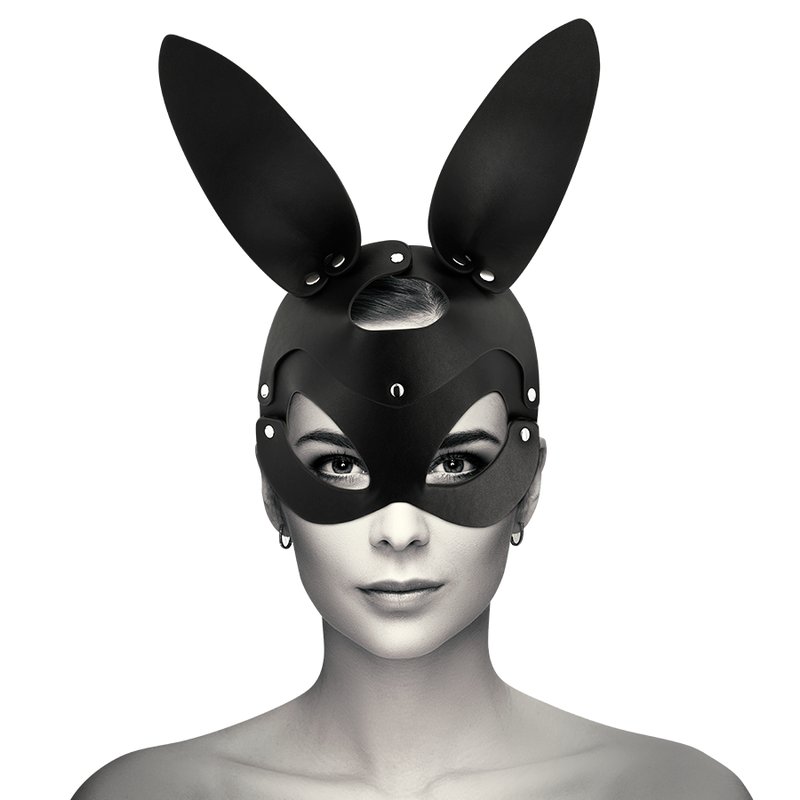 Maschera coniglio fetish nera Coquette