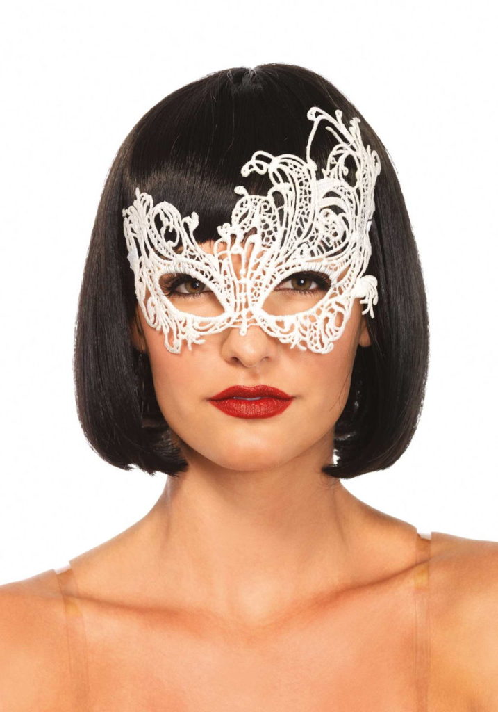 Maschera di pizzo veneziano bianco Fantasy Leg Avenue 3747