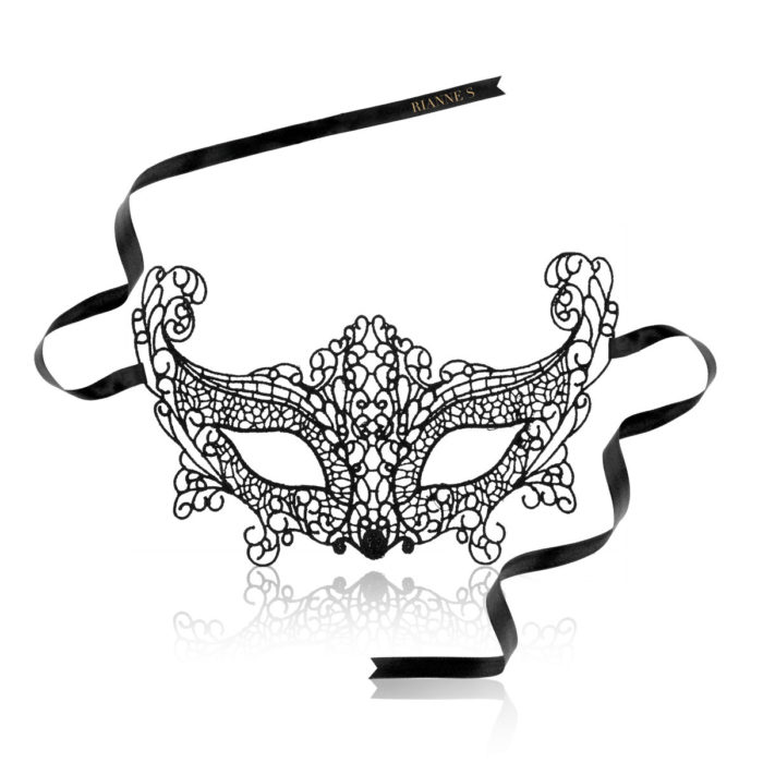 Maschera farfalla nera in pizzo stile veneziano Mask II Brigitte - Rianne S