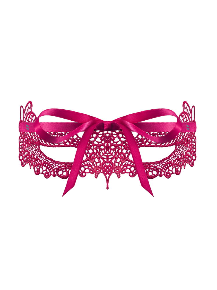 Maschera in pizzo rosa modello A701 Obsessive