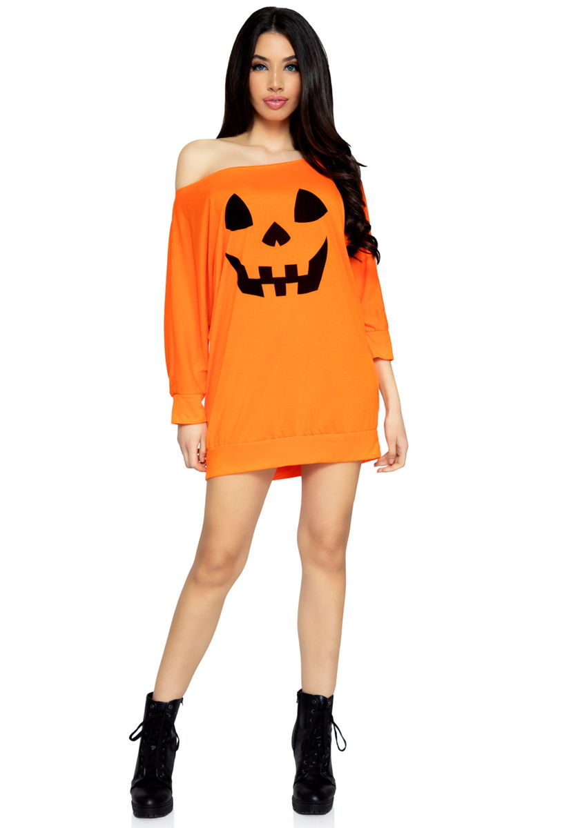 Miniabito Zucca Jersey Pumpkin Dress Leg Avenue 86655