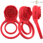 Multiposizione Anello vibrante rosso forma rosa telecomando Gail Intense