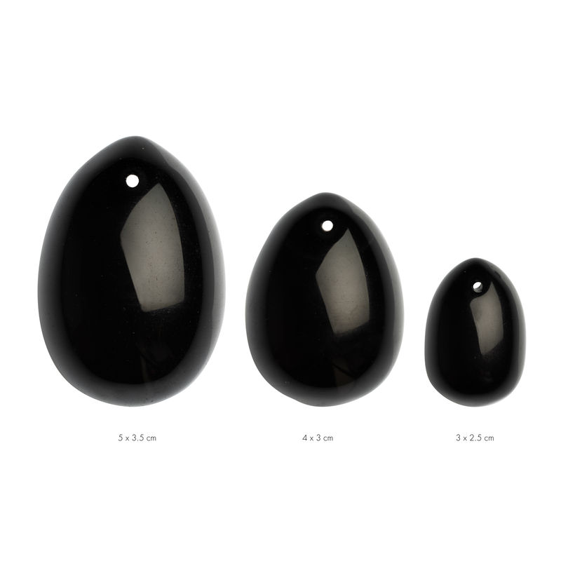 Palline Cinesi a forma di uovo Yoni Egg- La Gemmes ossidiana nera