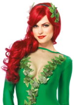 Parrucca capelli rossi lunghi ondulati Leg Avenue A2722 (con costume poison ivy)