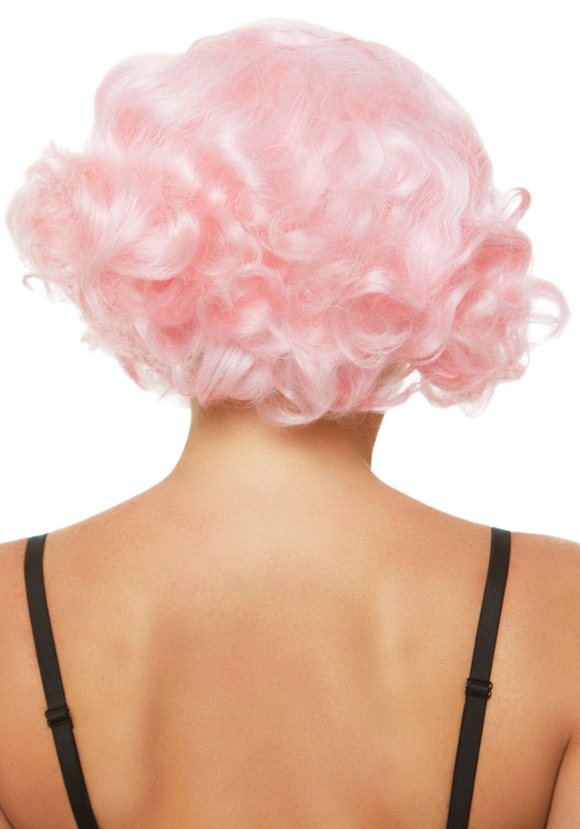 Parrucca caschetto mosso rosa stile charleston - Leg Avenue