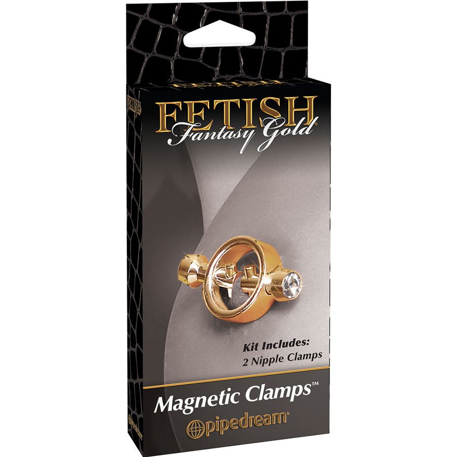 Scatola Pinze per capezzoli con brillantino "Magnetic Clamps" | Fetish Fantasy Gold