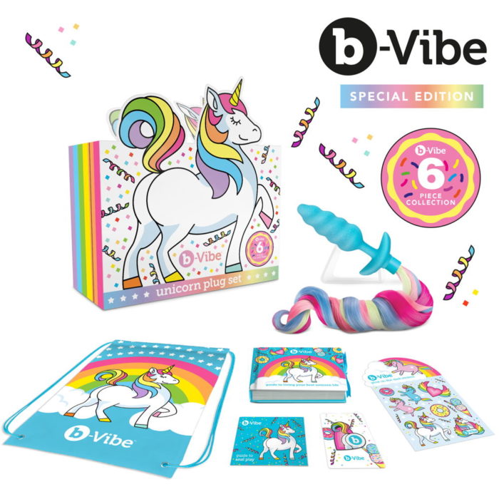 Plug Anale vibrante con coda di unicorno Box Collection B-Vibe