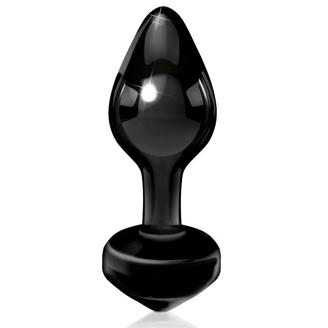 Plug anale in cristallo nero - Numero 44 - Icicles