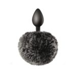 Plug anale in silicone con Pompon nero Sweet Caress