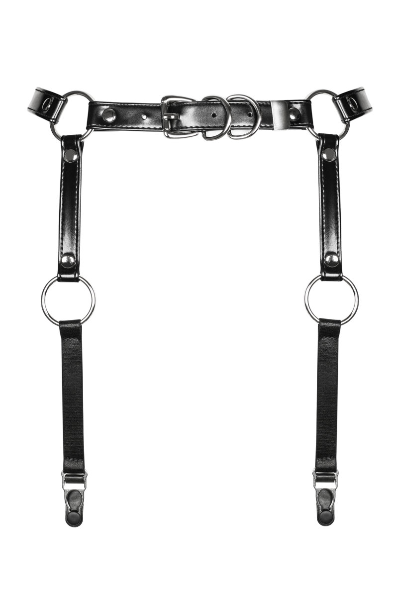 Reggicalze harness sexy nero regolabile "A741" | Obsessive
