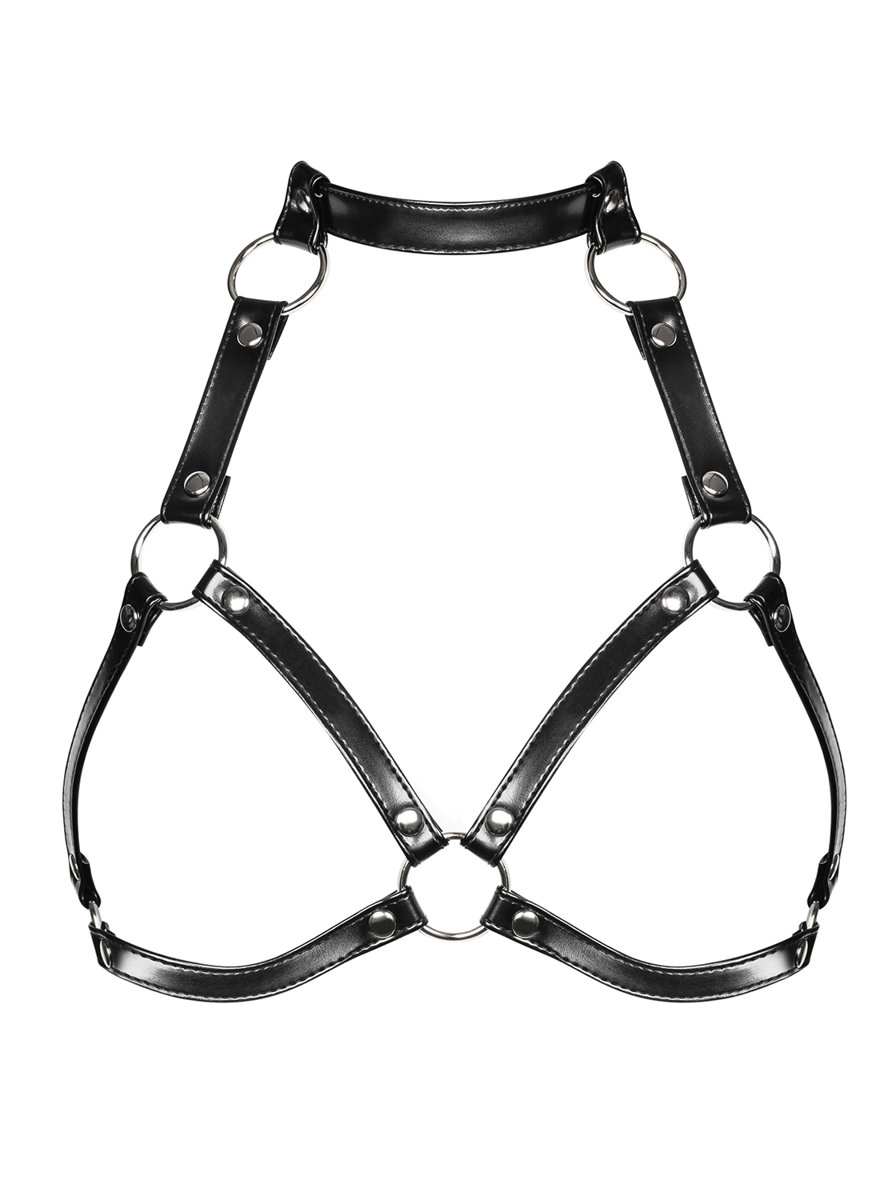 Reggiseno harness nero stile fetish A740 Obsessive