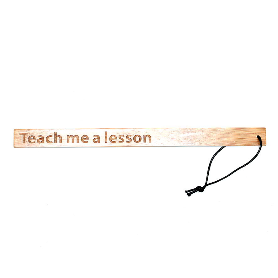 Righello per spanking in bambù "Teach me a lesson" | Rimba