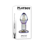 Scatola Piccolo plug anale gioiello in vetro Playboy