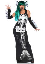 Scheletro sirena costume per halloween Leg Avenue