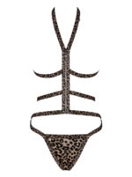 Set 2 pezzi leopardato con harness Obsessive