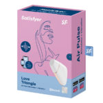 Scatola - Stimolatore clitorideo ad aria pulsante + vibrazione Love Triangle + applicazione Satisfyer