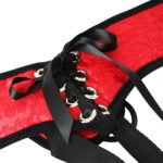 Strap-on slip con pizzo rosso Red Lace Corsette Strap-On Sportsheets