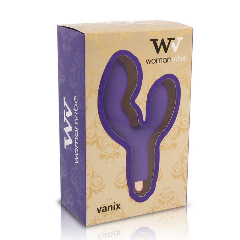 Scatola - Vibratore rabbit unisex in silicone Vanix Womanvibe