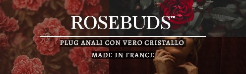 banner rosebuds plug anali con vero cristallo made in france